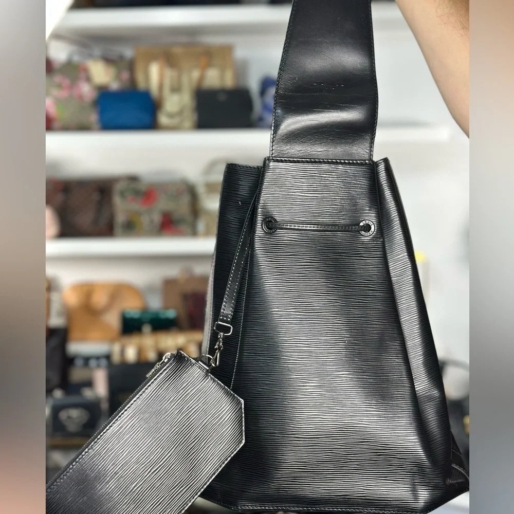LV Black Epi Leather Sling Bag